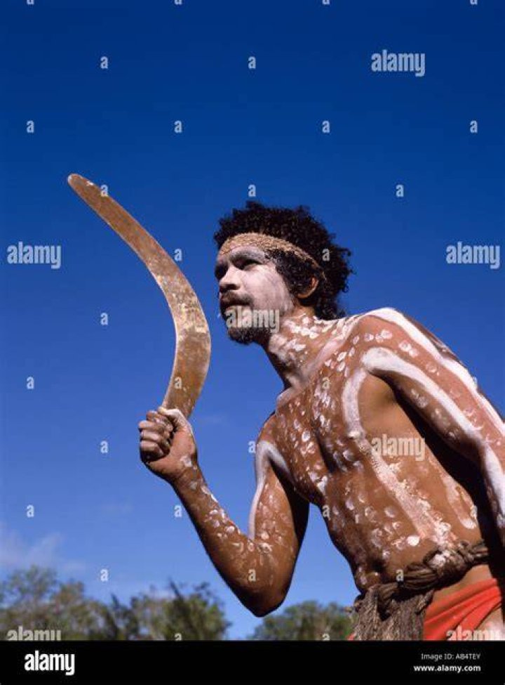 Aboriginal Man Boomerang