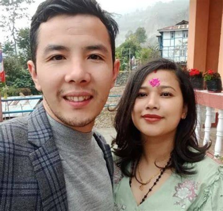 Albert Kabo Lepcha with his partner