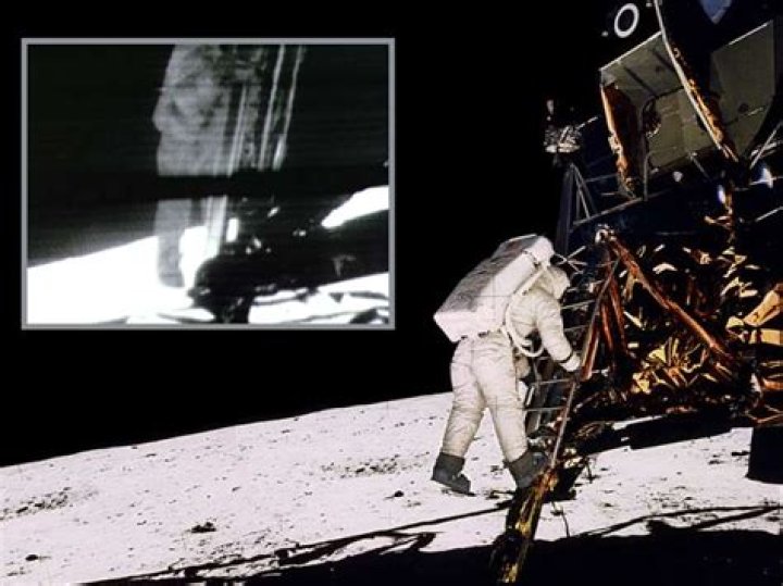 Armstrong Steps Onto Moon