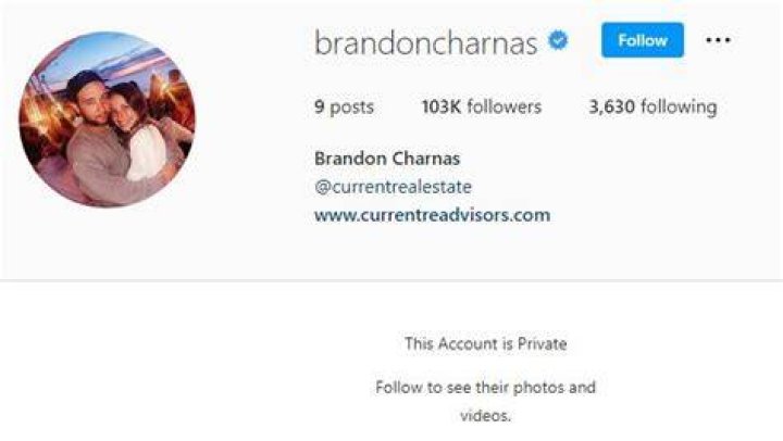 Brandon Charnas Instagram handle