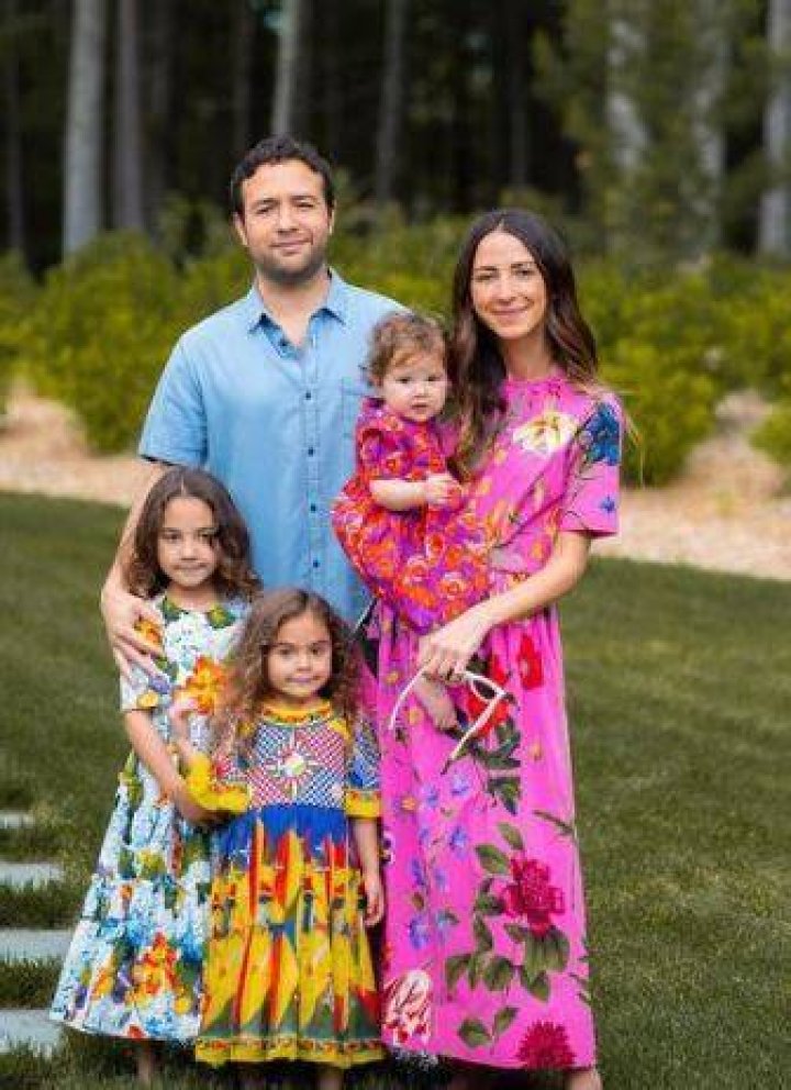 Brandon Charnas with his wife son and daughters
