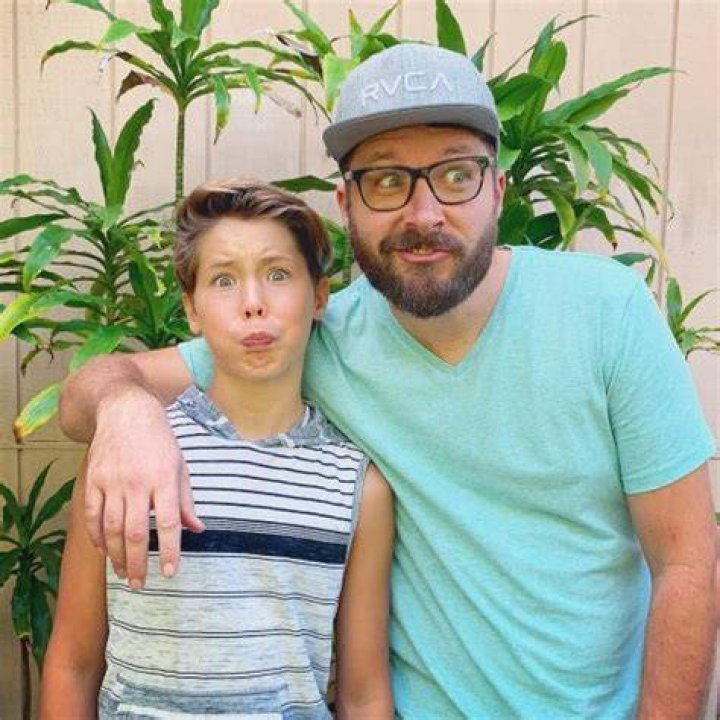 Caleb Coffee with his father, Jason