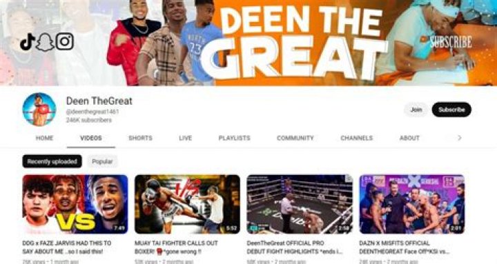 Deen The Great YouTube channel