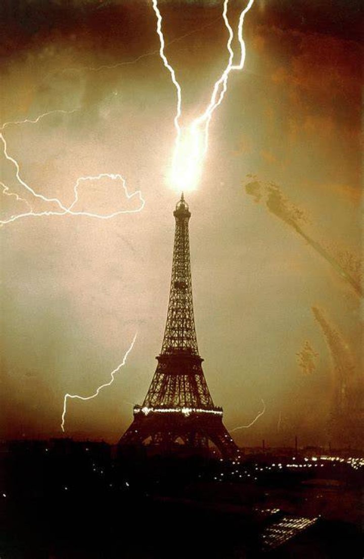 Eiffel Tower Lightning Photographs