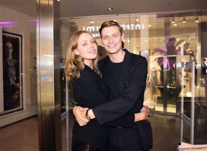 Frida Gustavsson with her boyfriend