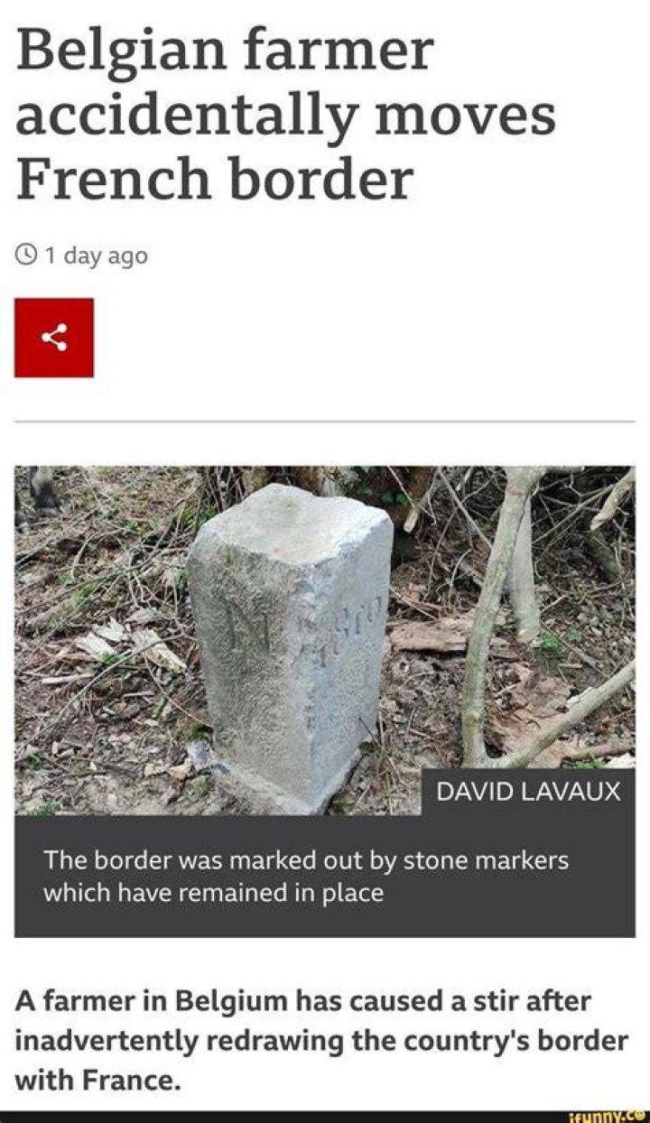 Funny News Belgian Border Stone