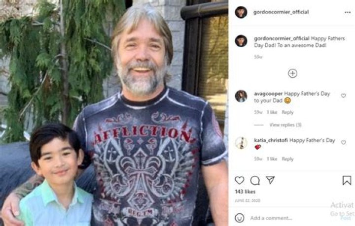 Gordon Cormier with his dad