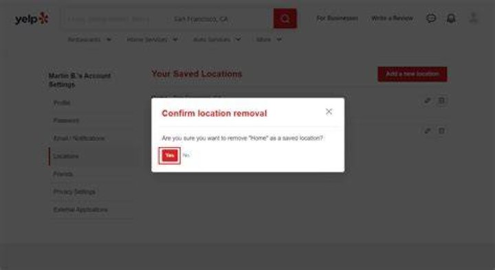 How to delete your Yelp account