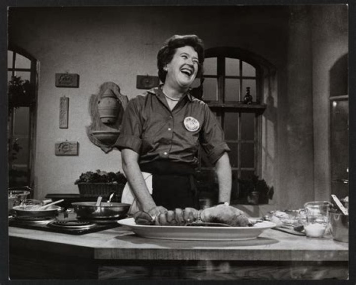 Julia Child Holding A Monk Fish