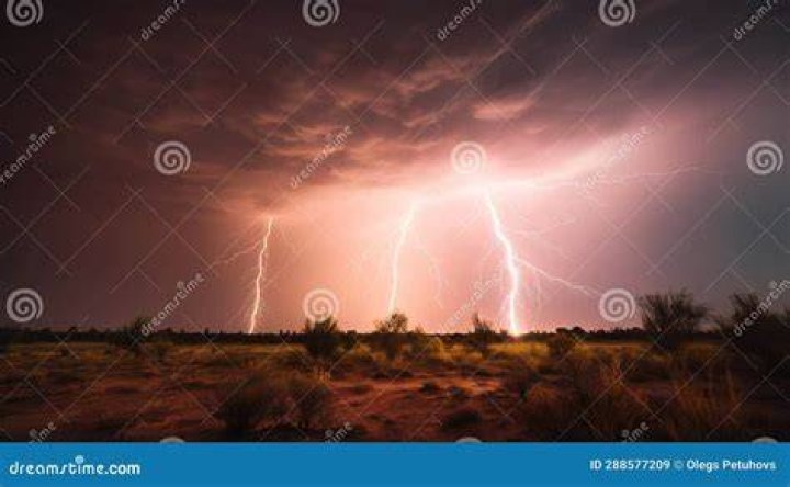 Lightning Strike in the Desert