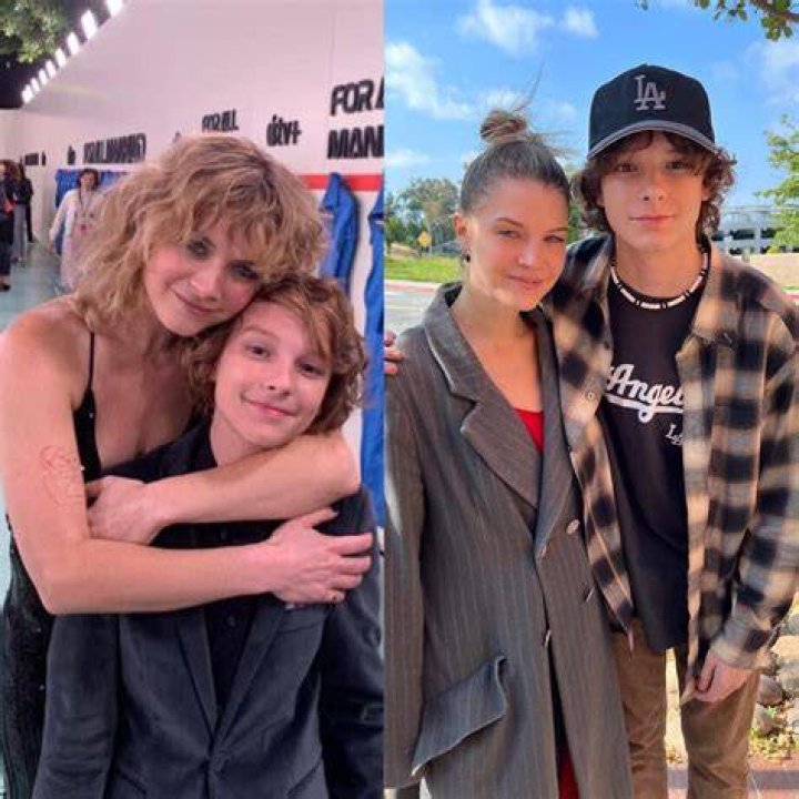 Mason Thames with his mother