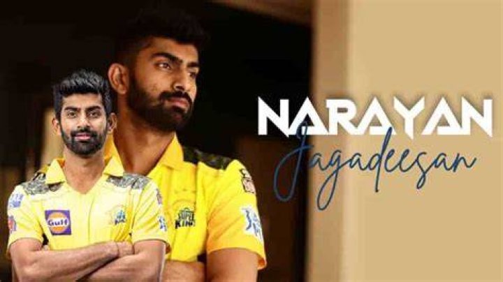 Narayan Jagadeesan height (with his second IPL Trophy)