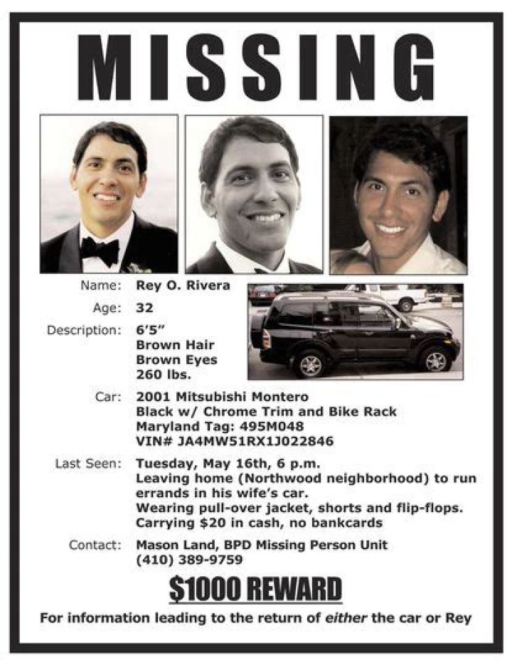 Rey Rivera Missing Poster