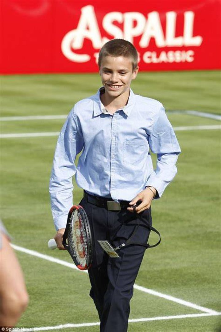 Romeo Beckham played tennis
