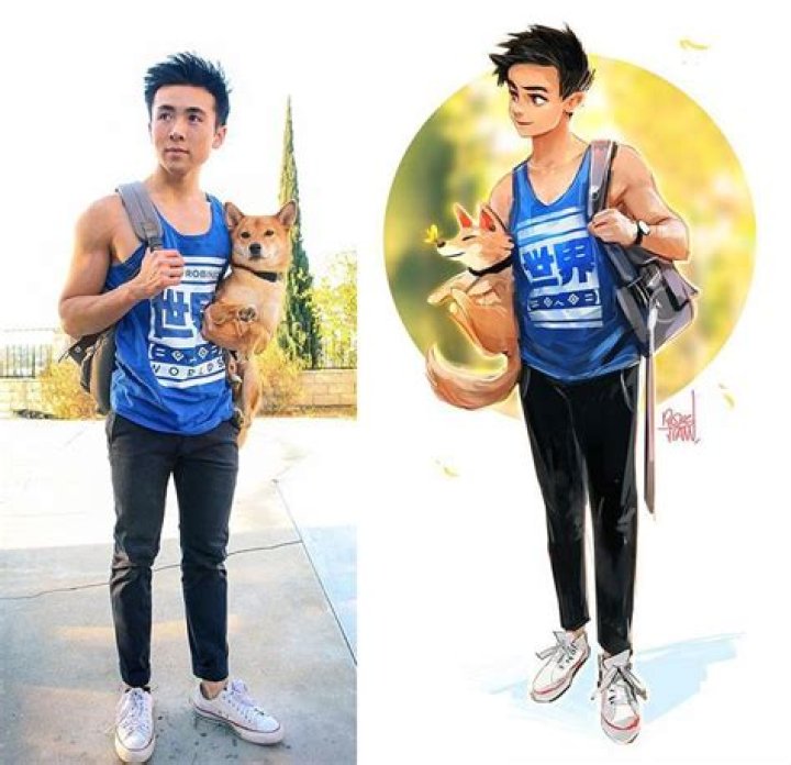 Ross Tran with his pet