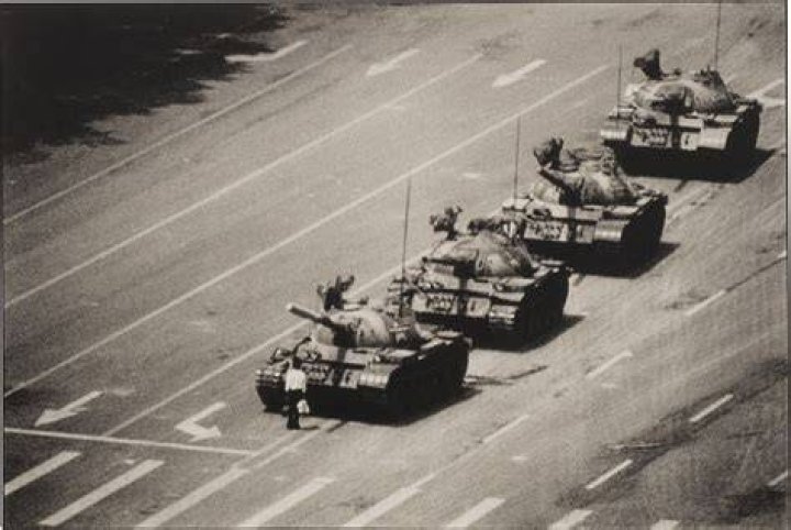 Tank Approach Tiananmen Square