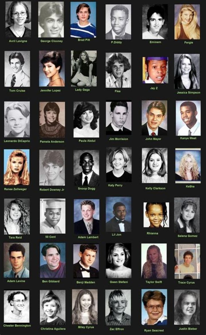 Vintage Celebrity Yearbook Photos